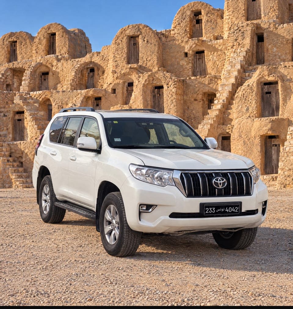 VIPCAR Toyota Land Cruiser Prado 2023 at a ksar in southern Tunisia